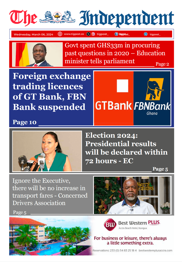THE INDEPENDENT NEWSPAPER 6TH MARCH 2024