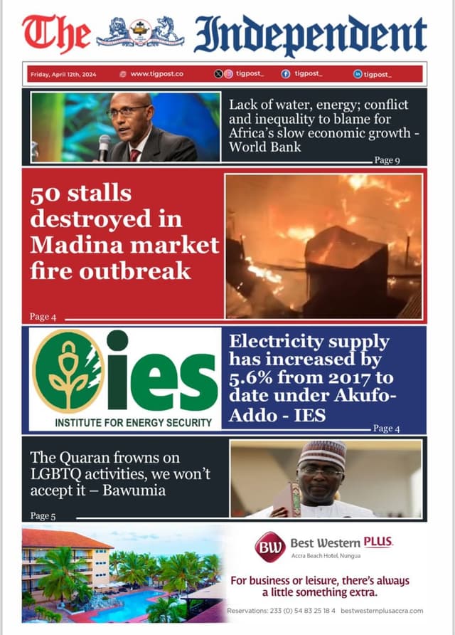 THE INDEPENDENT NEWSPAPER APRIL 12TH 2024