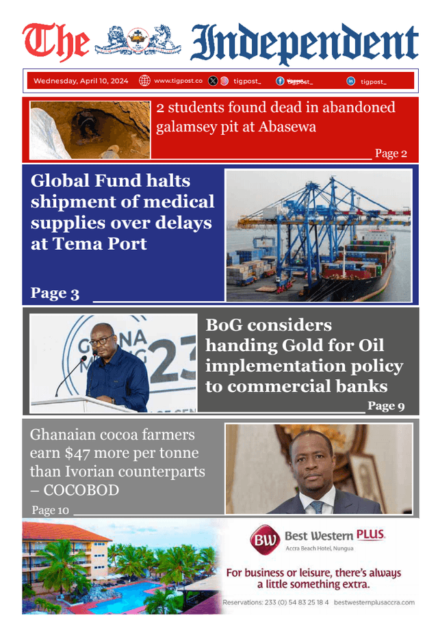 THE INDEPENDENT NEWSPAPER 10 APRIL 2024