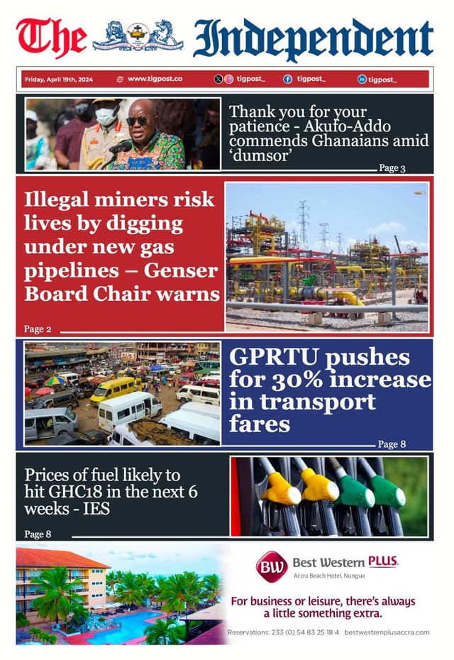 THE INDEPENDENT NEWSPAPER APRIL 19TH 2024
