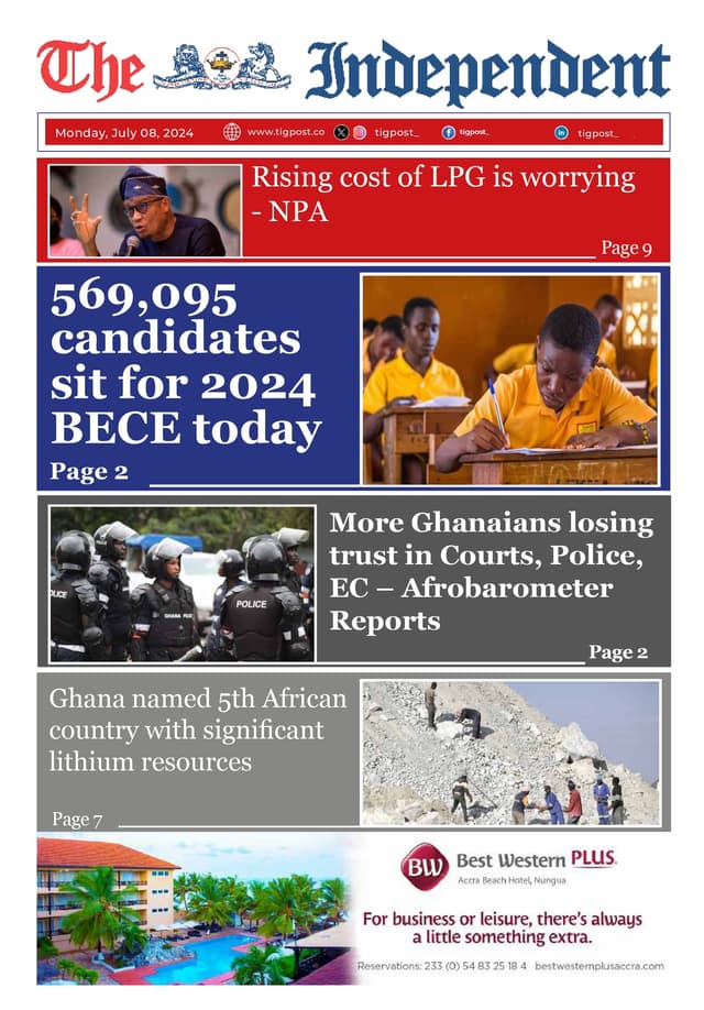 THE INDEPENDENT NEWSPAPER  8TH JULY 2024