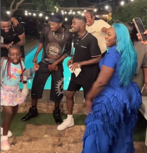 Video: Stonebwoy’s daughter shows dance moves to Jamaican artist Spice