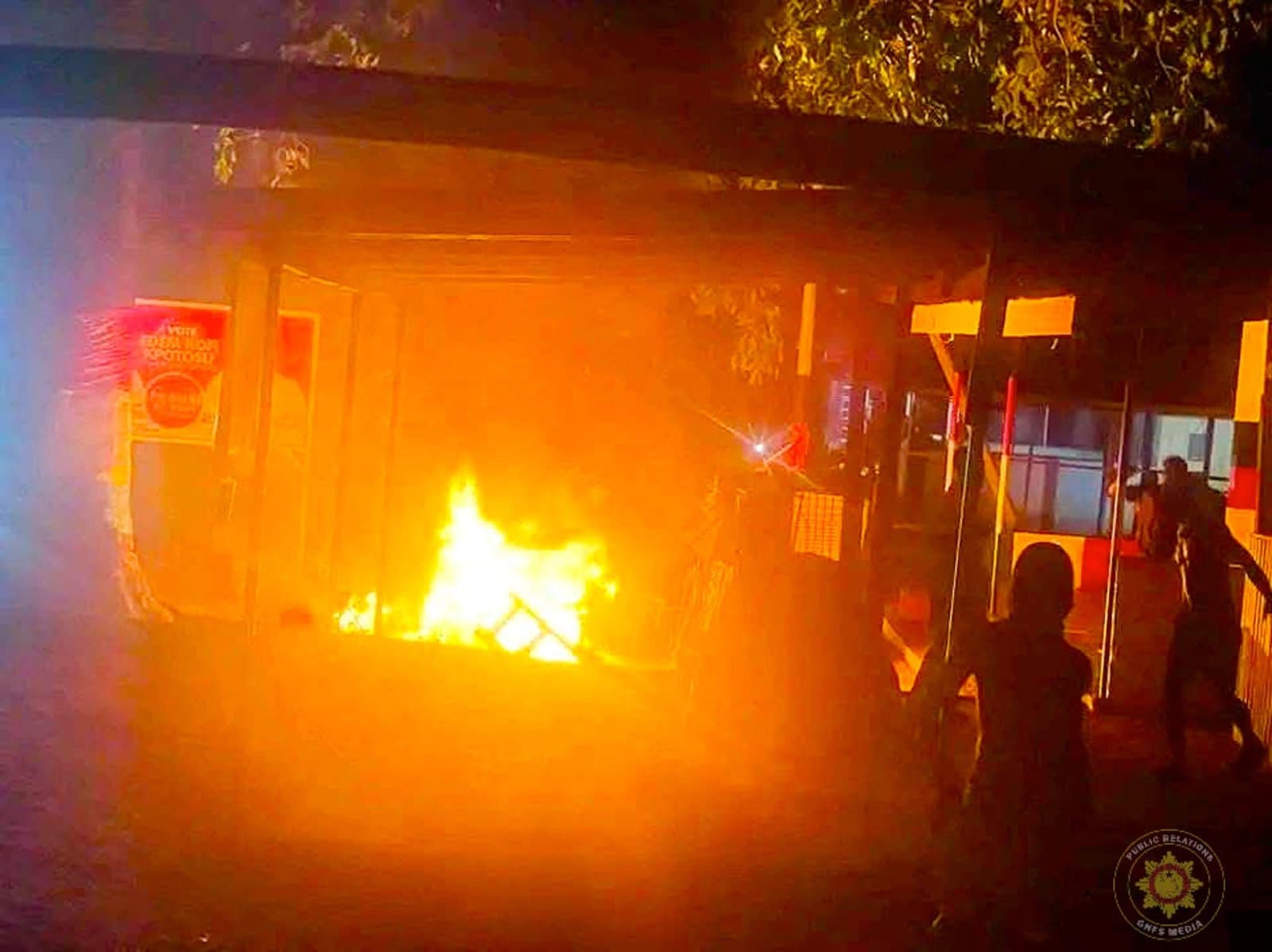 NDC office set ablaze